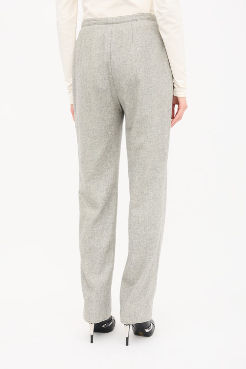 Courrèges Vintage Wool Straight Leg Trouser