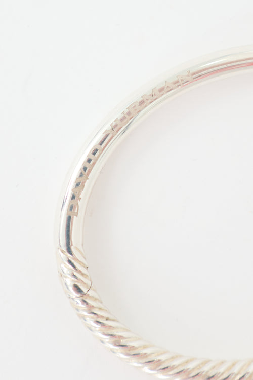 David Yurman Sterling Silver Sculpted Cable Bangle