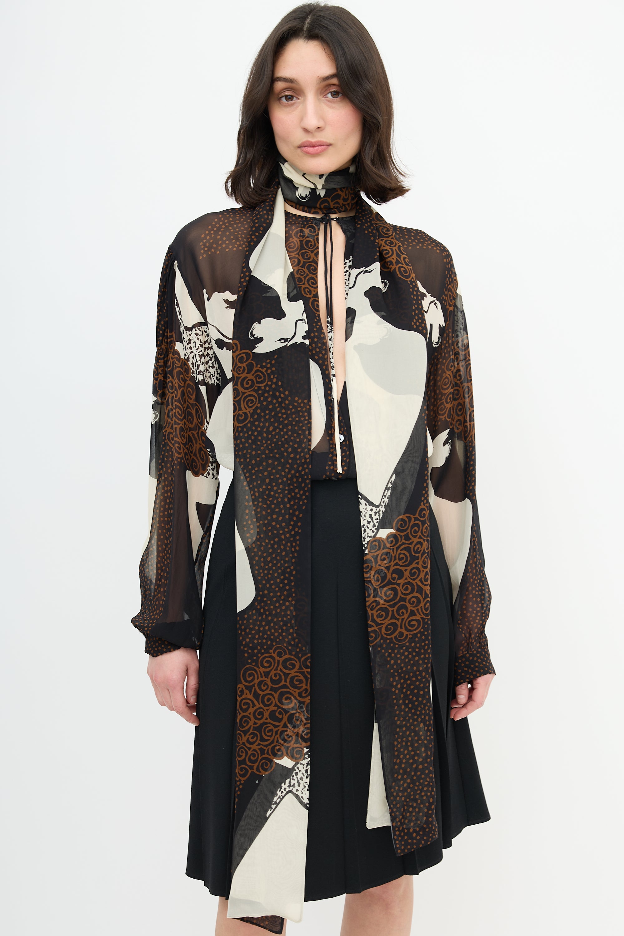 Dolce & Gabbana Fall 2002 Silk Print Blouse