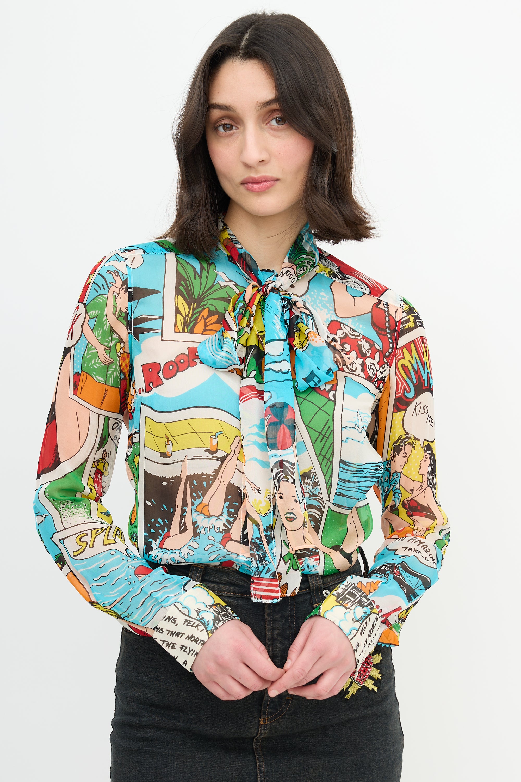 Dolce & Gabbana Spring 2004 Silk Pop Art Shirt