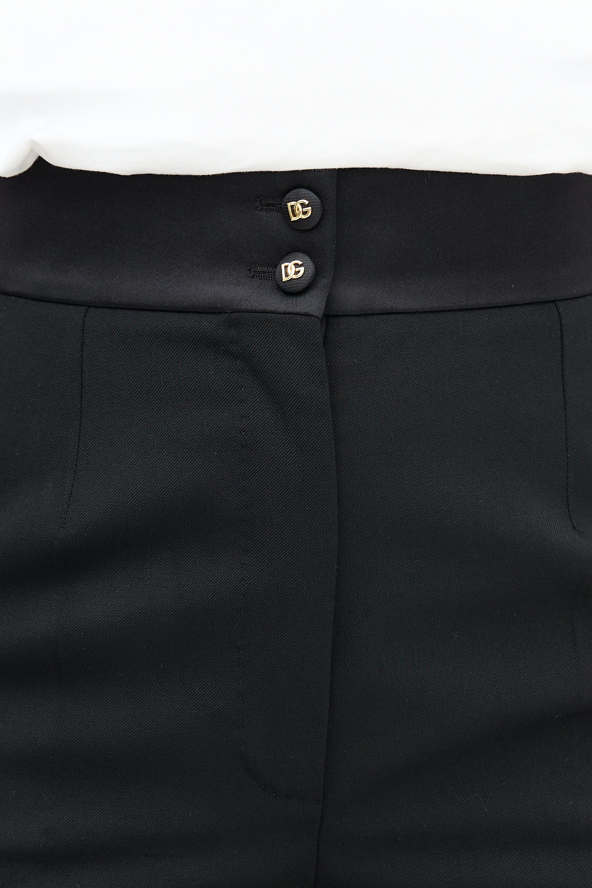 Dolce & Gabbana Lace Cuff Straight Trouser