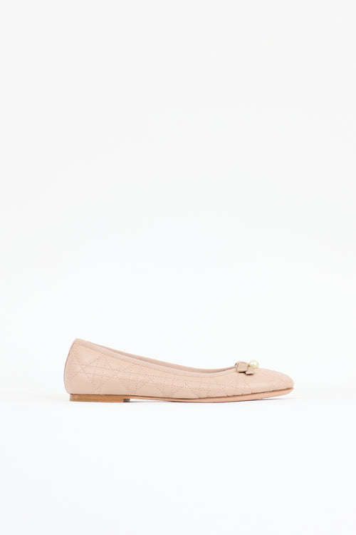 Dior Cannage Quilted Leather Flat