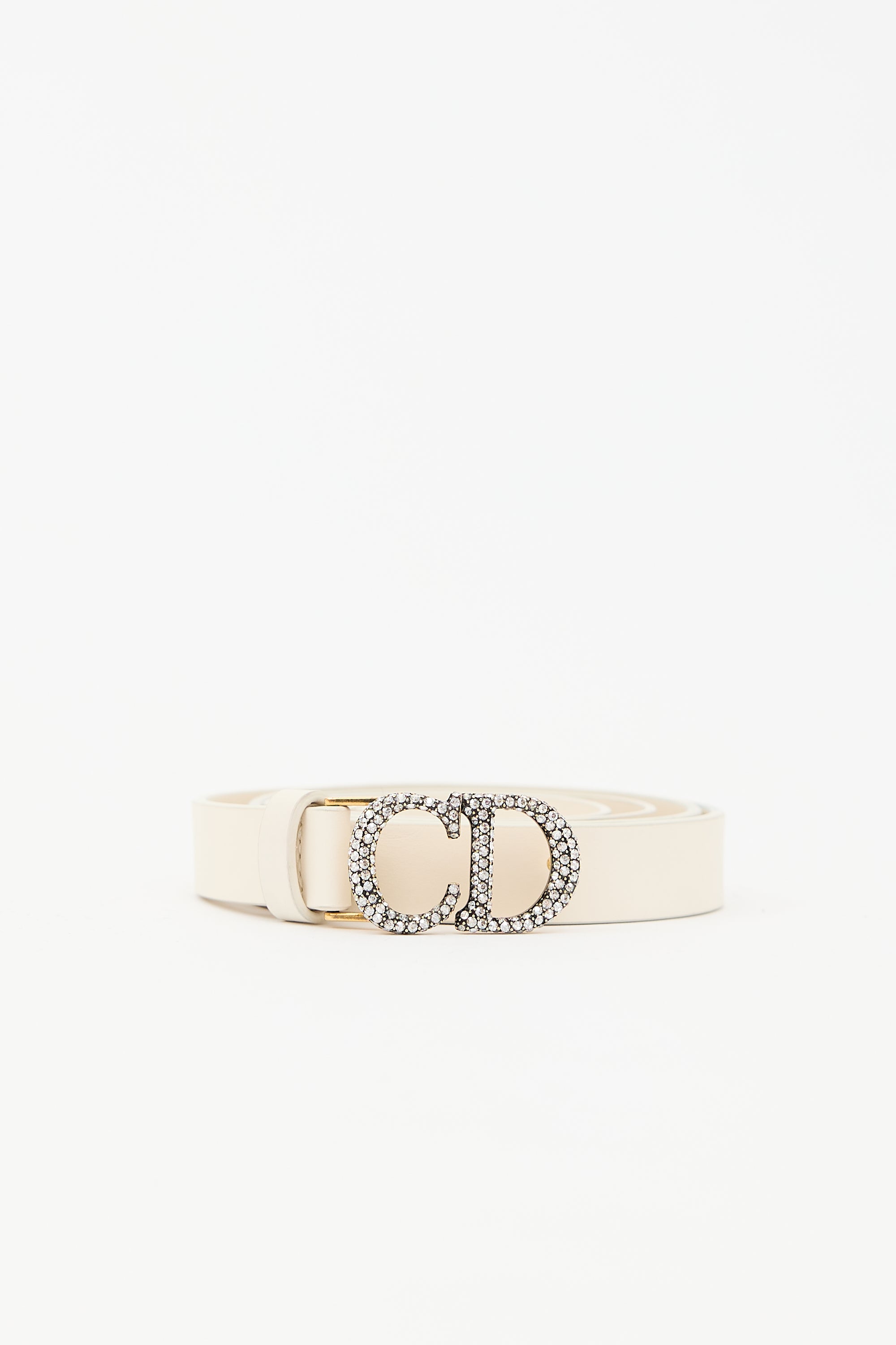 Dior Leather Crystal CD Belt