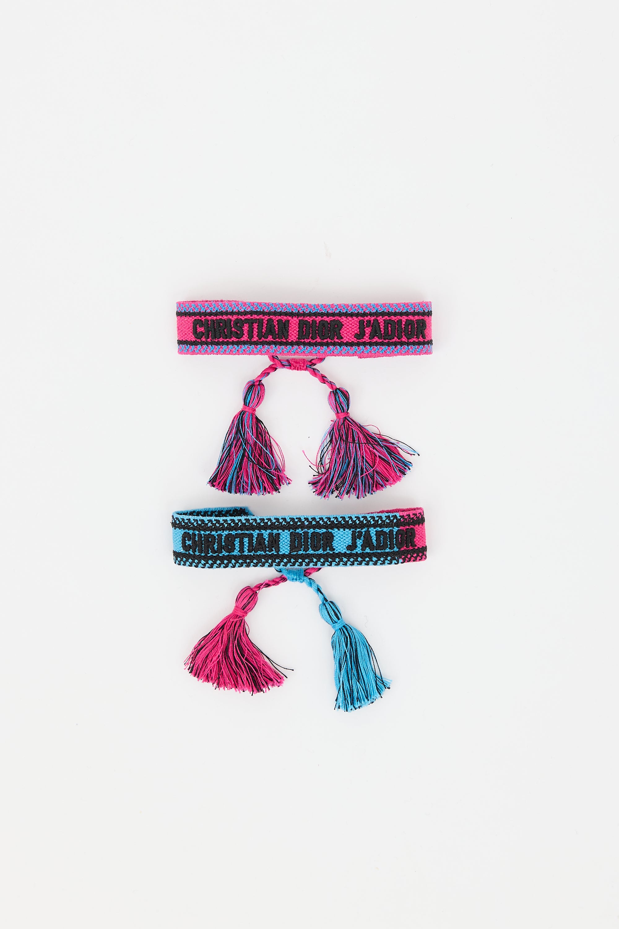 Dior Woven J'Adior Logo 2pc Bracelet