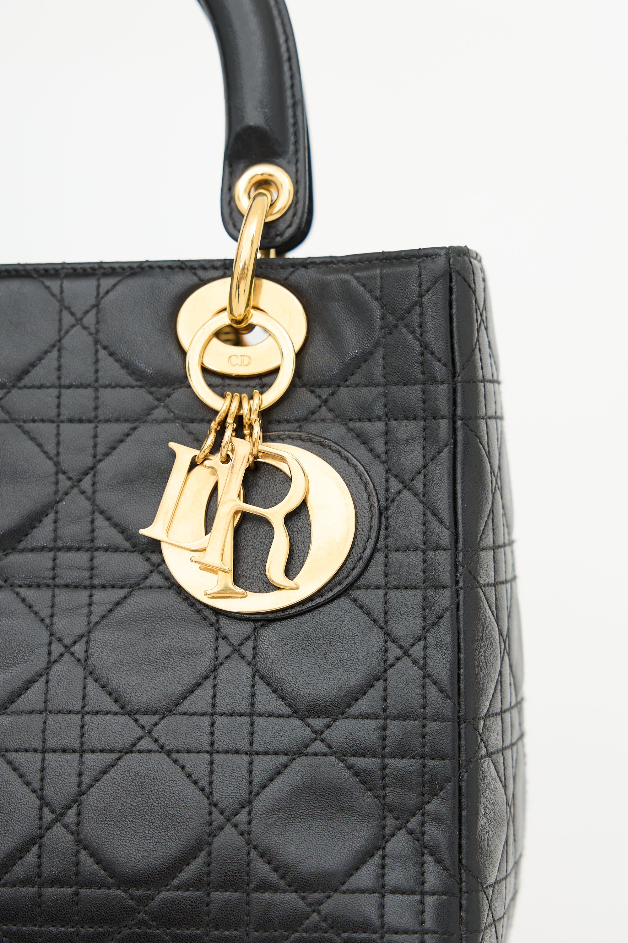 Dior 1997 Leather Medium Lady Dior Bag