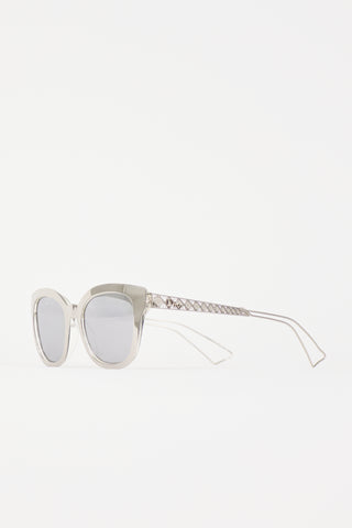 Dior Diorama1 Reflective Square Sunglasses