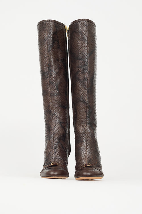Dior Textured Leather Boot