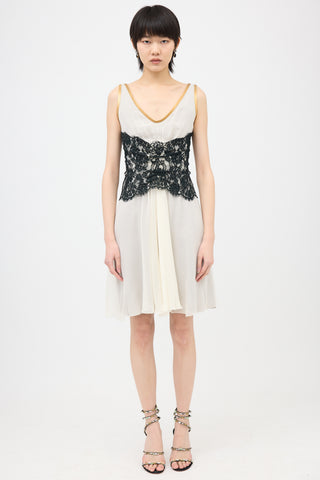 Dolce & Gabbana Silk & Lace Dress