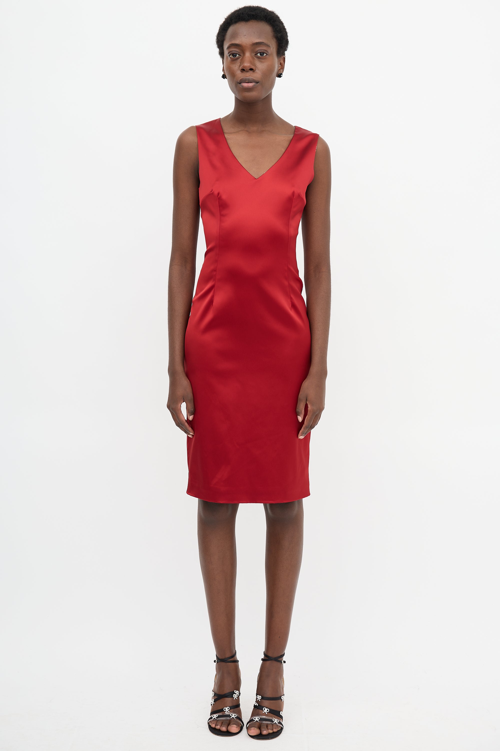 Dolce & Gabbana Satin Sheath Dress