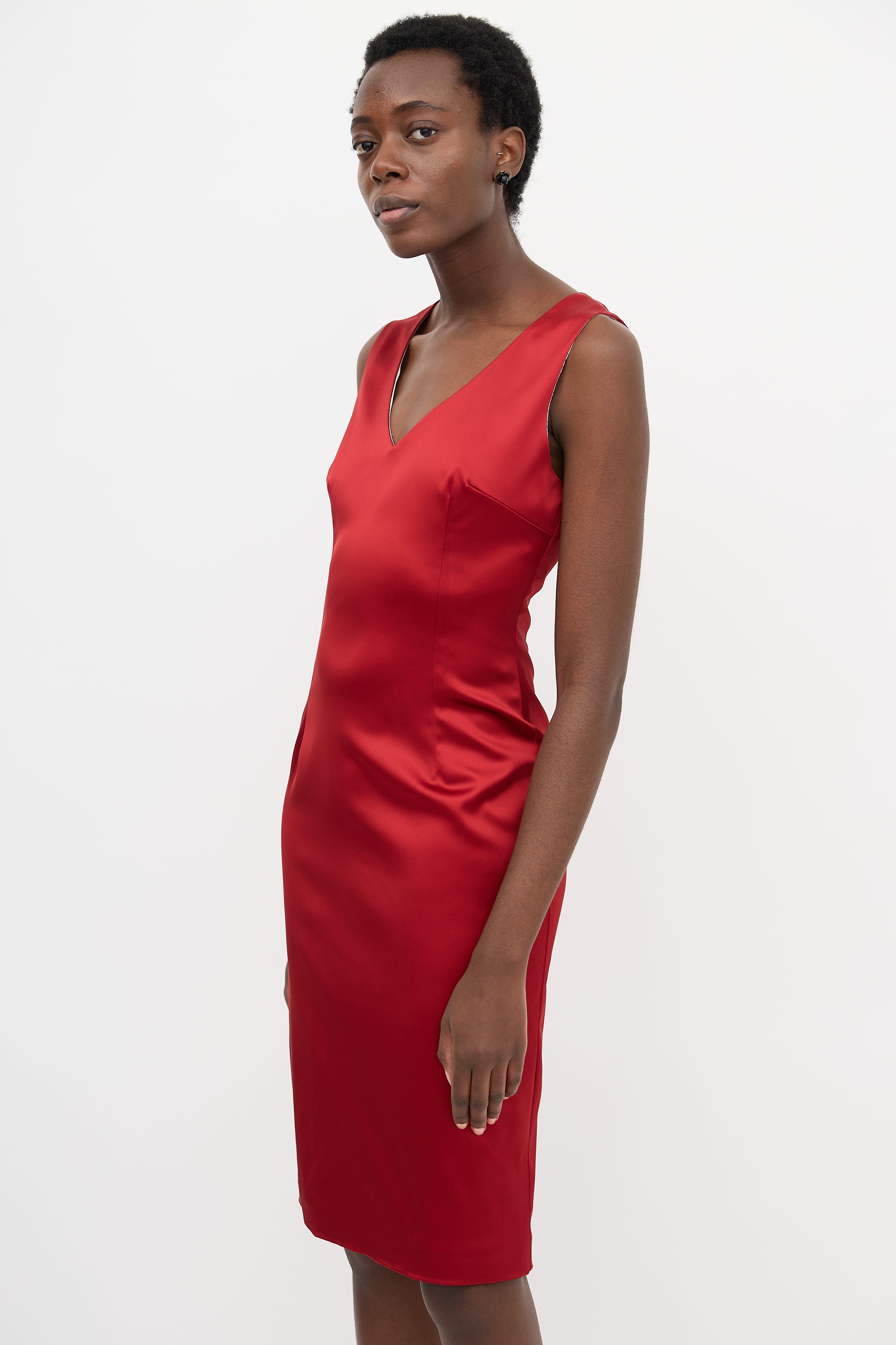 Dolce & Gabbana Satin Sheath Dress