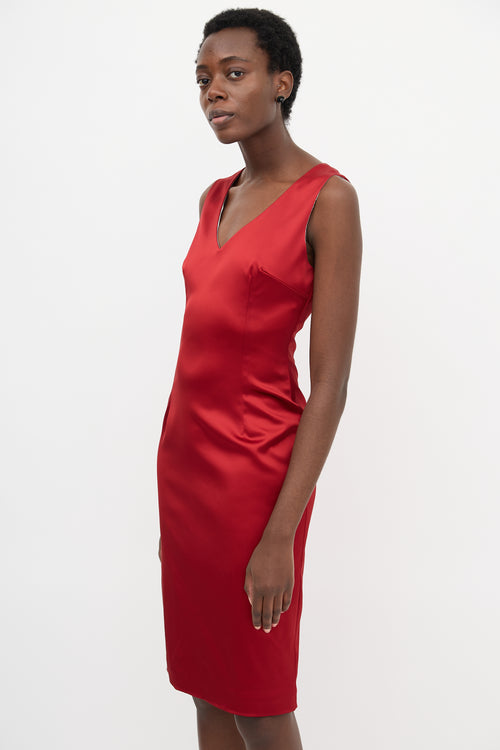 Dolce & Gabbana Satin Sheath Dress