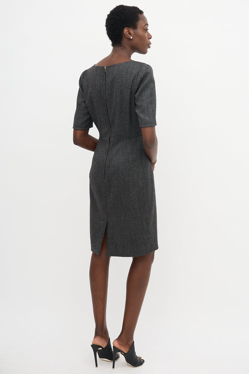 Dolce & Gabbana Wool Patterned Dress