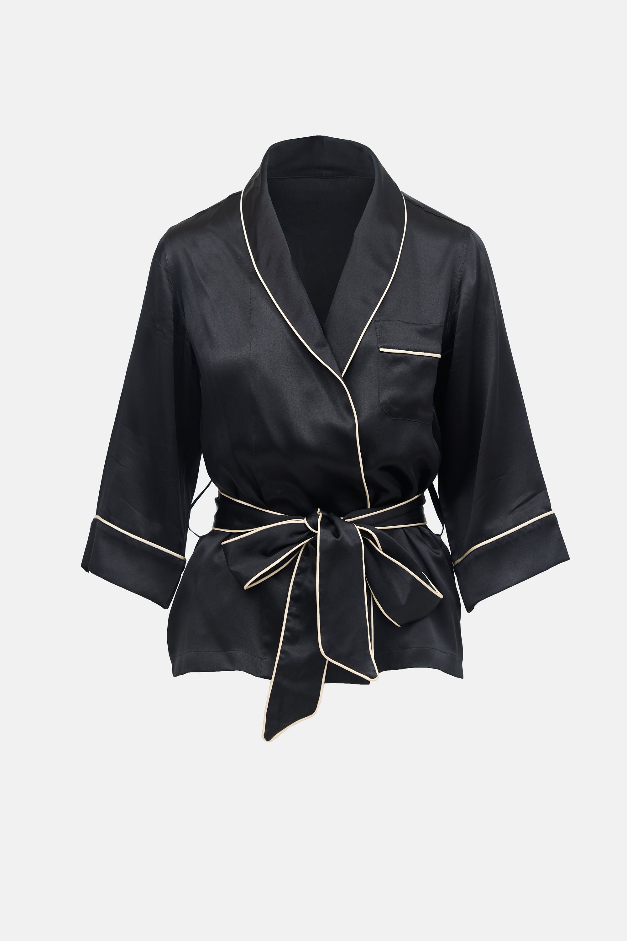 Dolce & Gabbana Silk Wrap Front Shirt
