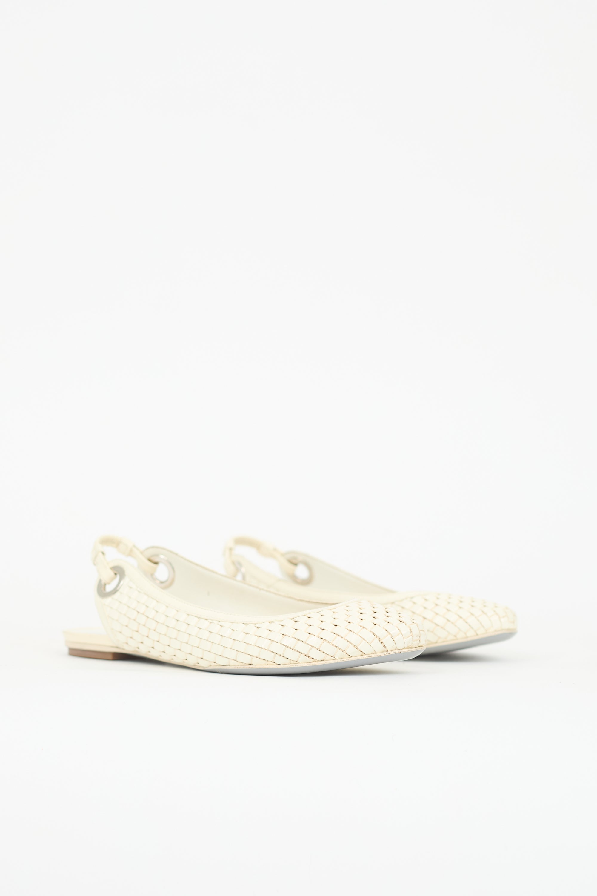 Dolce & Gabbana Patent Woven Slingback Flat