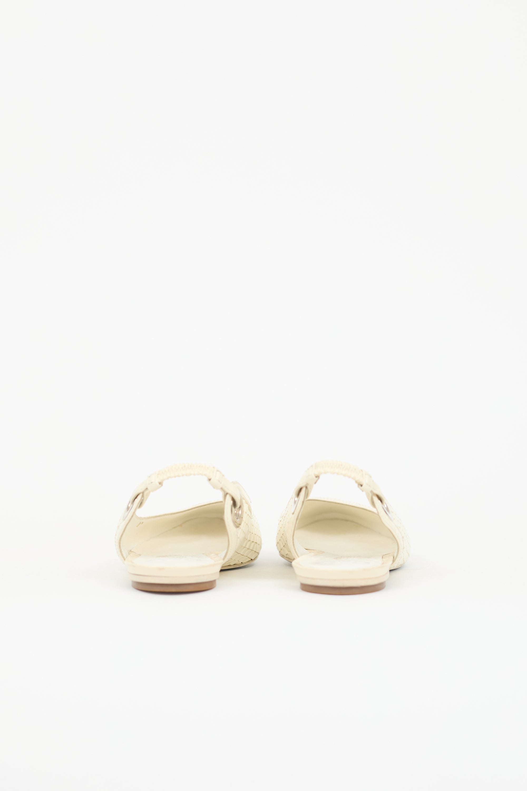 Dolce & Gabbana Patent Woven Slingback Flat