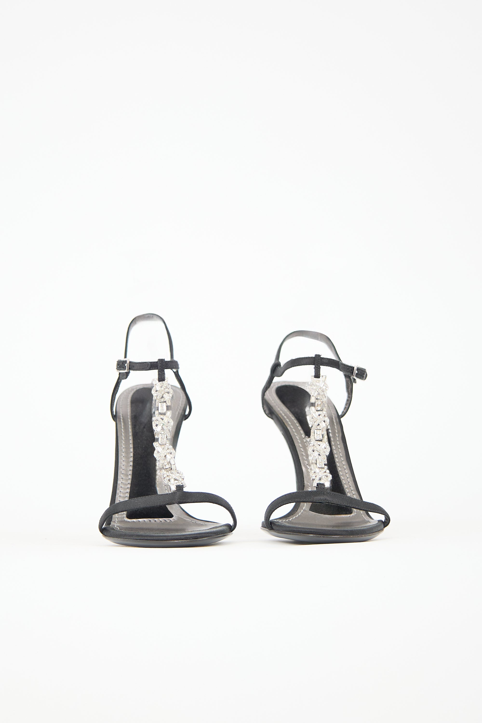 Dolce & Gabbana Satin & Crystal Sandal
