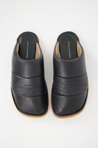 Dries Van Noten Leather Quilted Mule