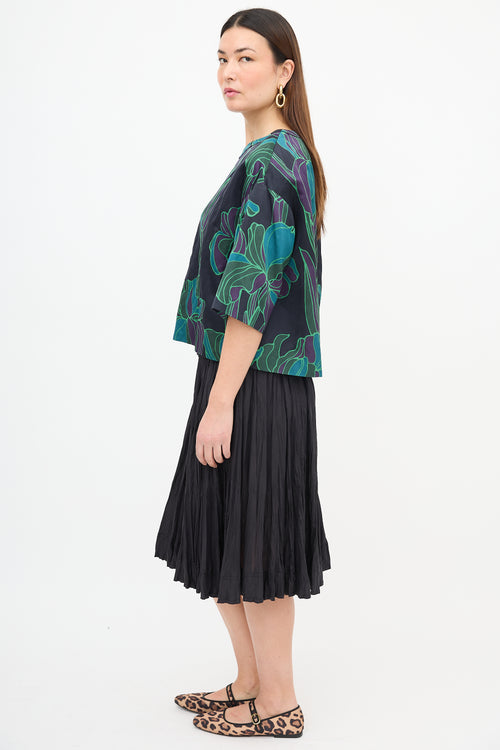 Dries Van Noten Floral Short Sleeve Top