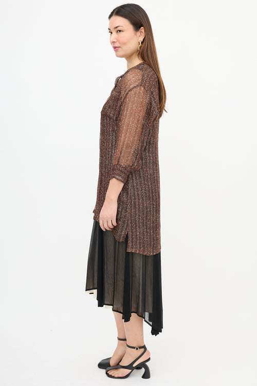 Dries Van Noten Sheer Printed Blouse