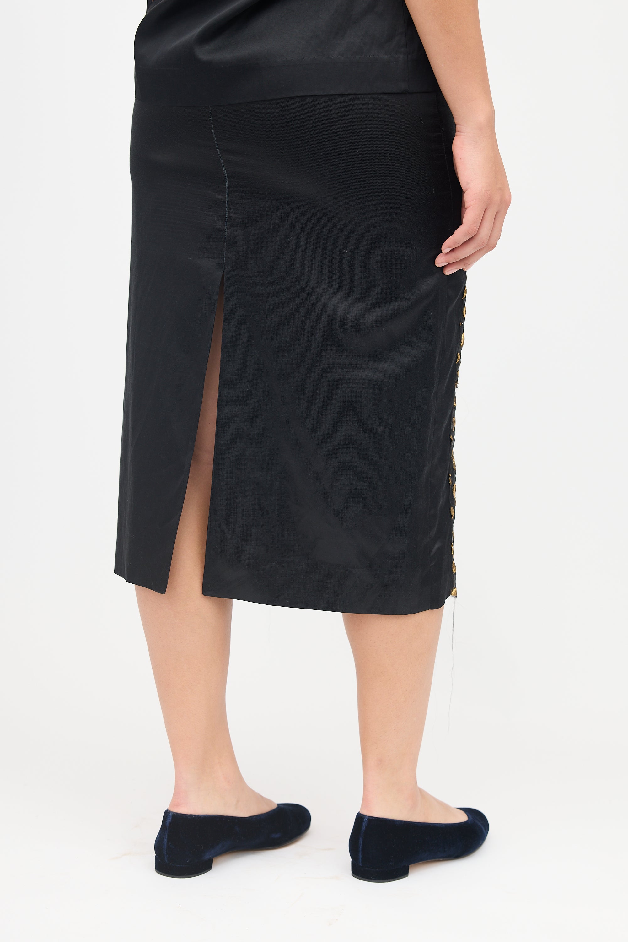 Dries Van Noten Brocade Polka Dot Skirt