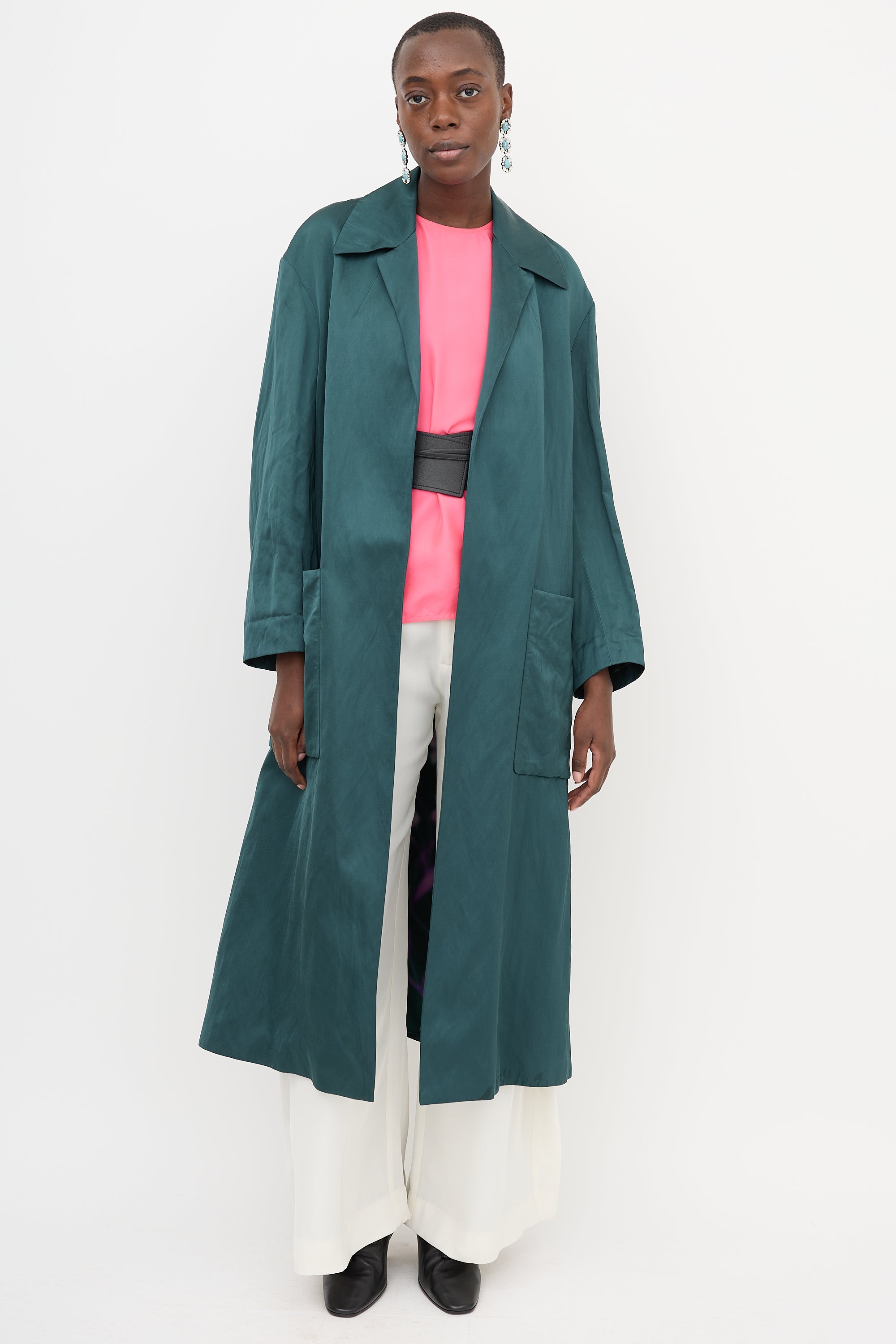 Dries Van Noten Satin Duster Coat