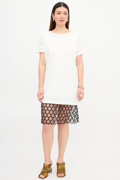 Dries Van Noten Tulle Hem T-Shirt Dress