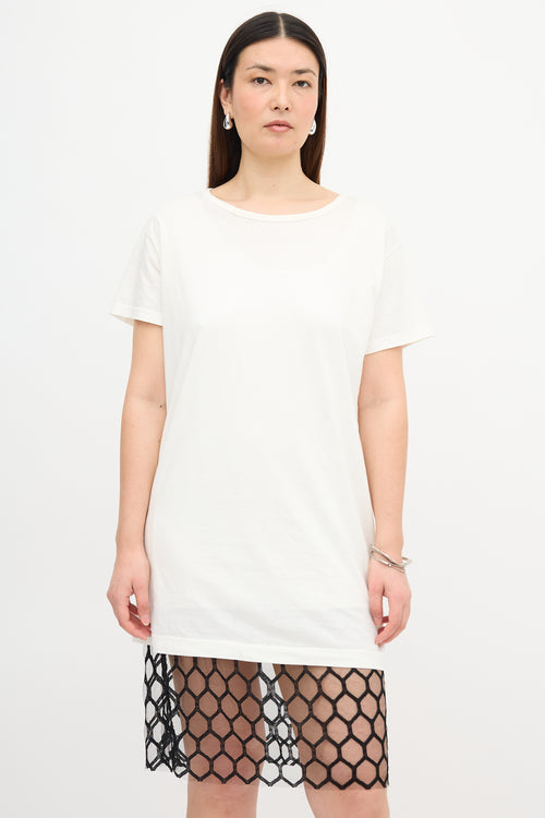 Dries Van Noten Tulle Hem T-Shirt Dress
