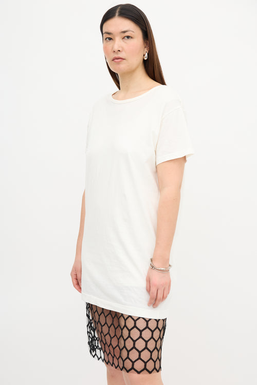 Dries Van Noten Tulle Hem T-Shirt Dress