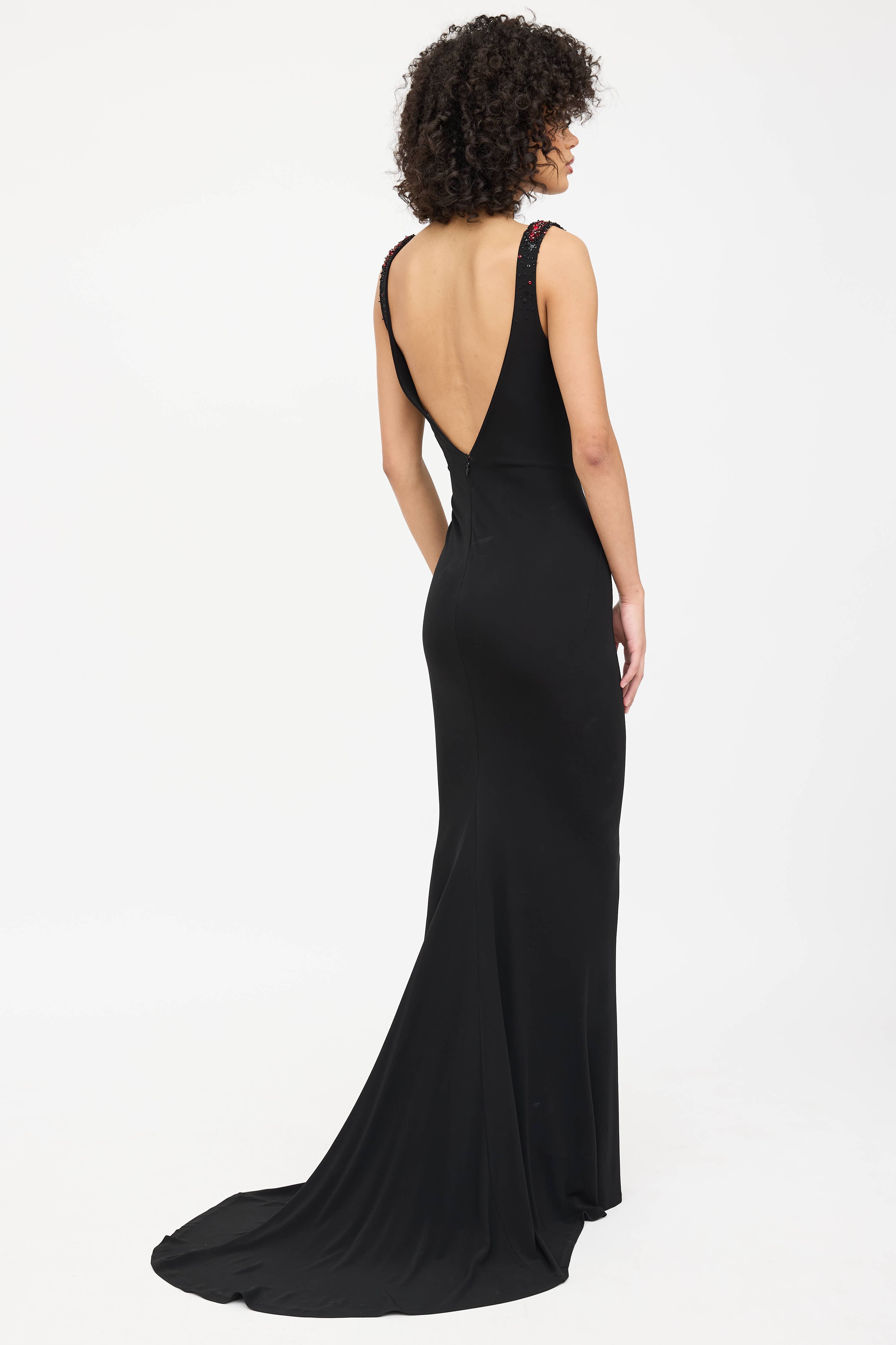 DSquared2 Beaded Jewel Cowl Dress