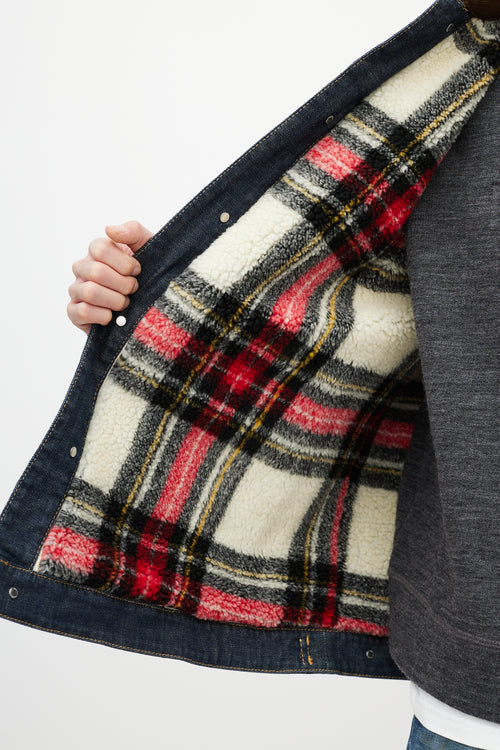 DSquared2 Blue & Brown Corduroy Denim Jacket