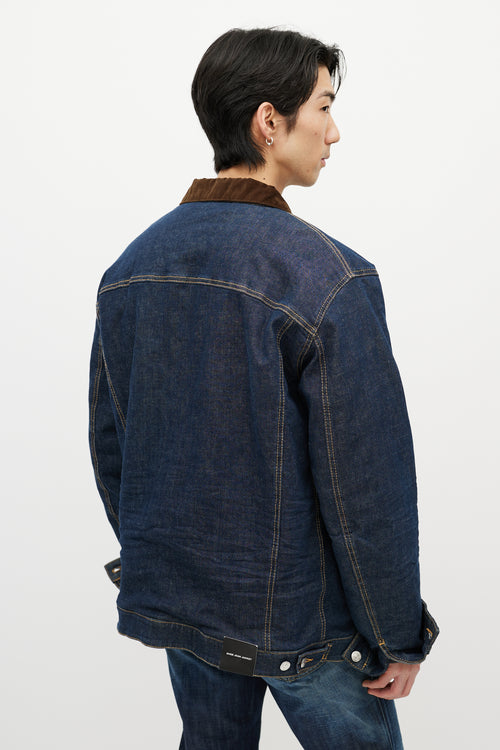 DSquared2 Blue & Brown Corduroy Denim Jacket