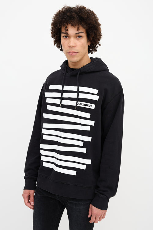 DSquared4 Graphic Logo Printed Hoodie