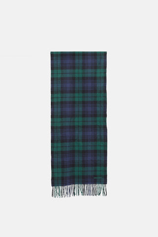 DSquared2 Wool Black Watch Tartan Fringe Scarf