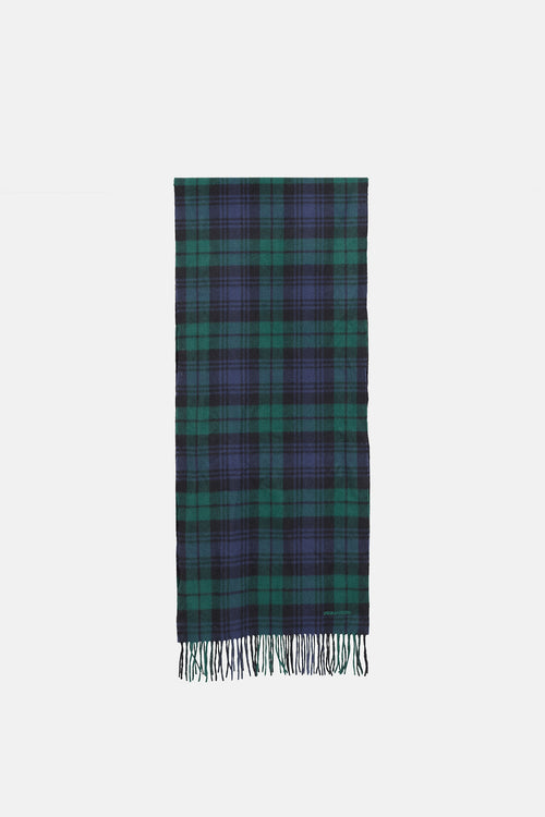 DSquared2 Wool Black Watch Tartan Fringe Scarf