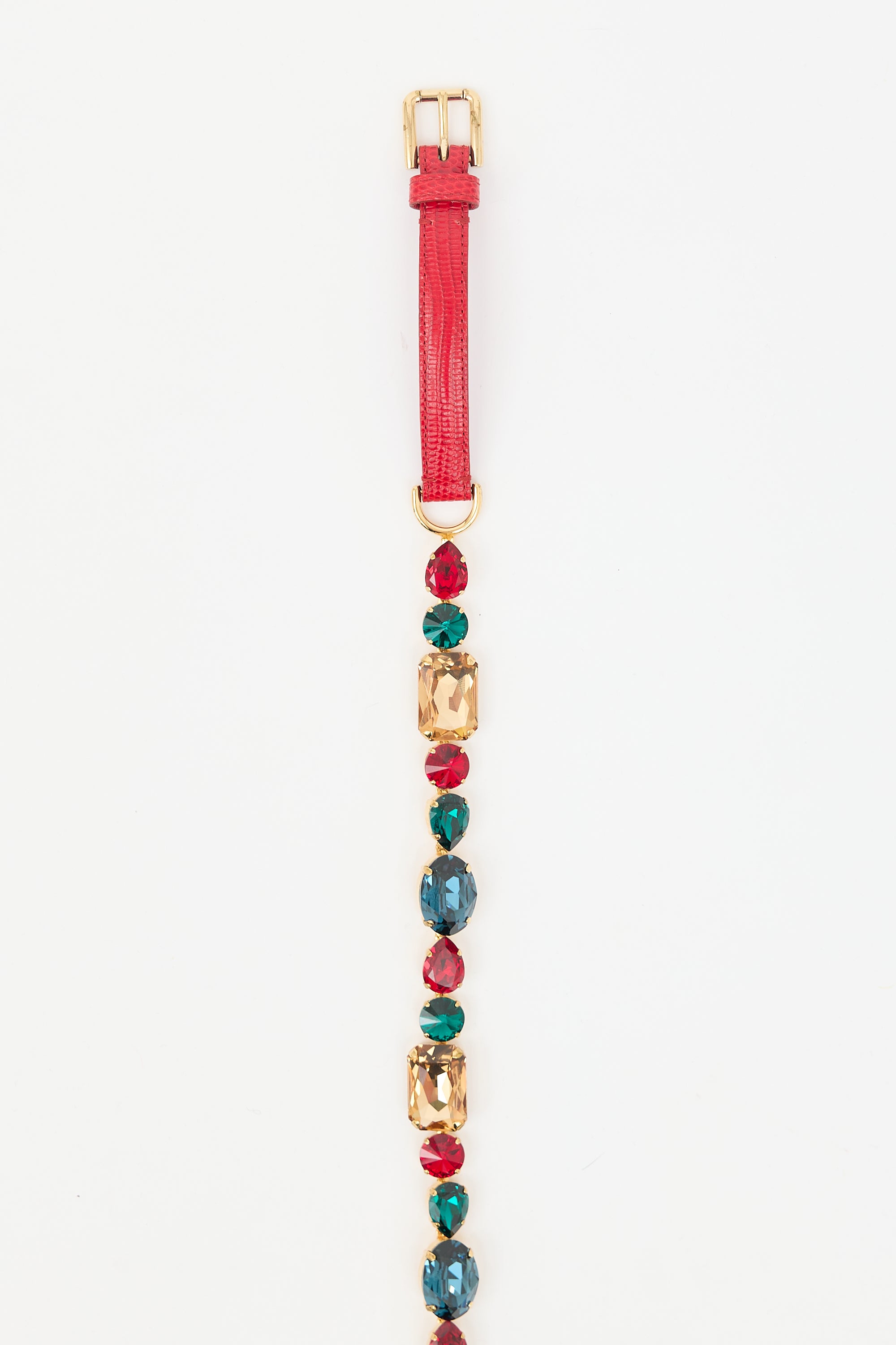 Dolce & Gabbana Leather & Crystal Belt