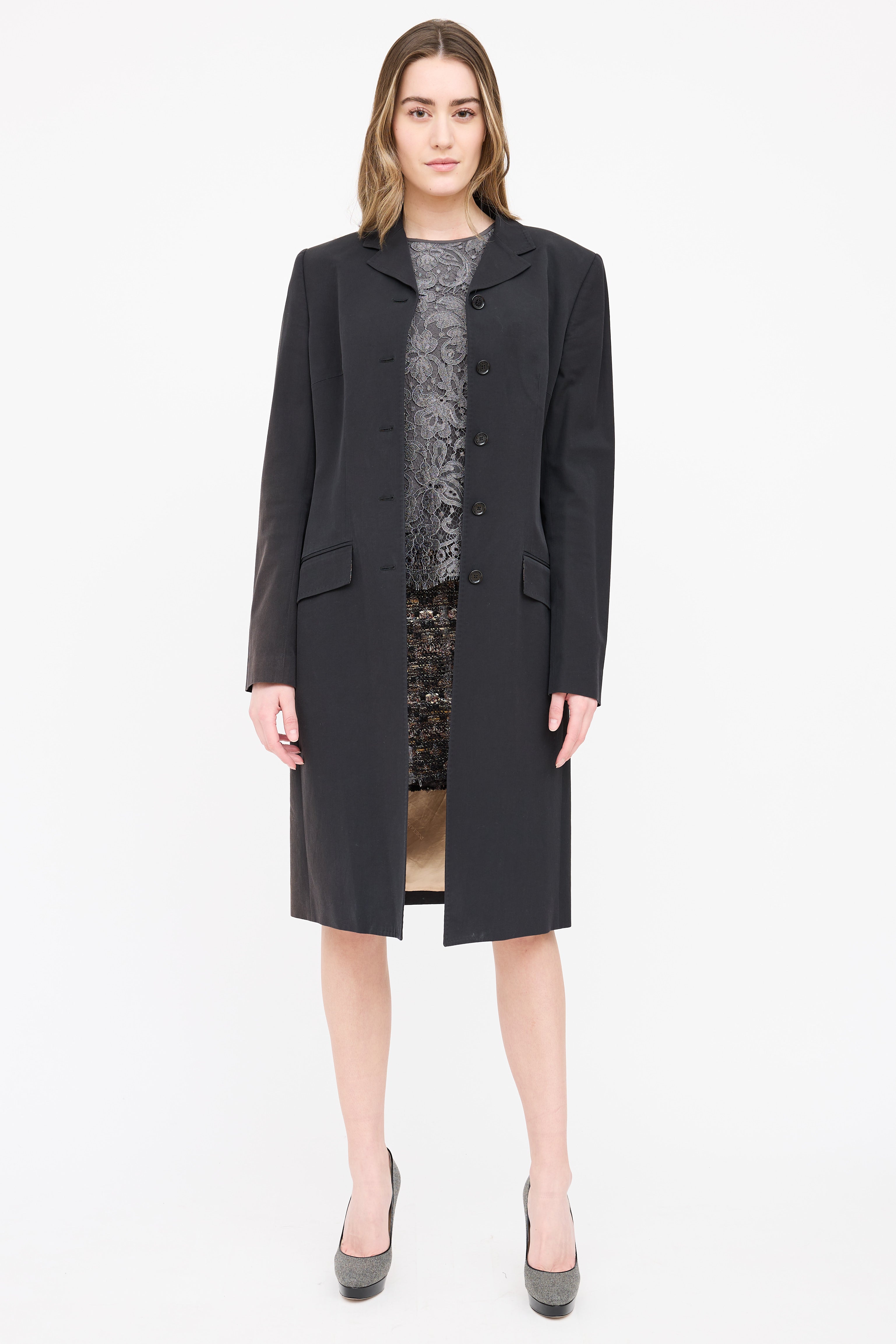Dolce & Gabbana Notched Collar Coat