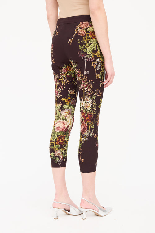 Dolce & Gabbana Floral Cropped Legging
