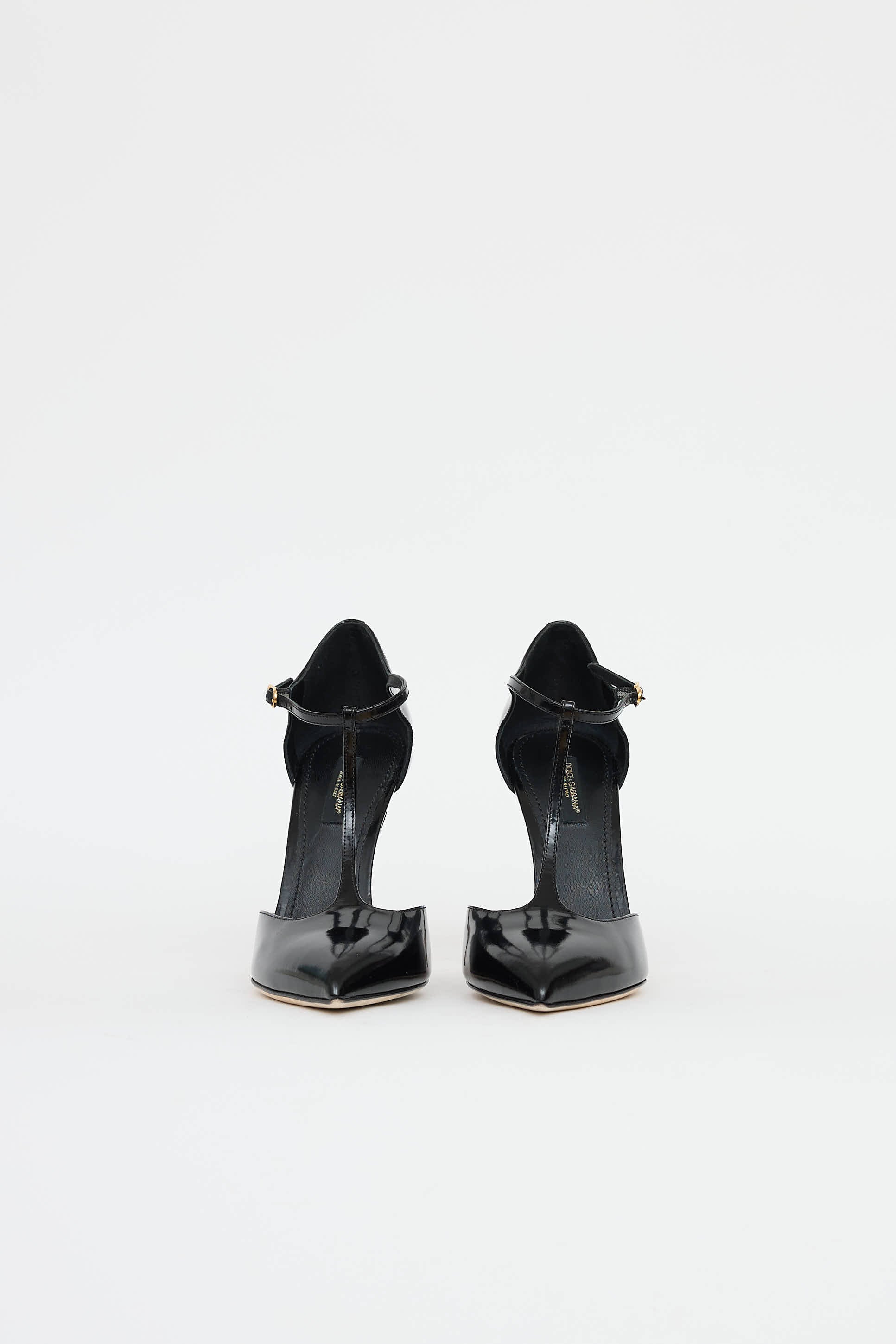 Dolce & Gabbana Leather T-Strap Pump