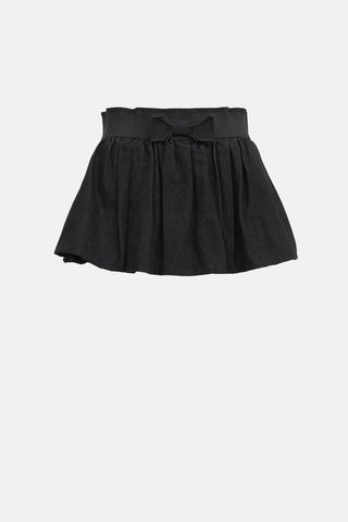 Dolce & Gabbana Denim Pleated Bow Mini Skirt