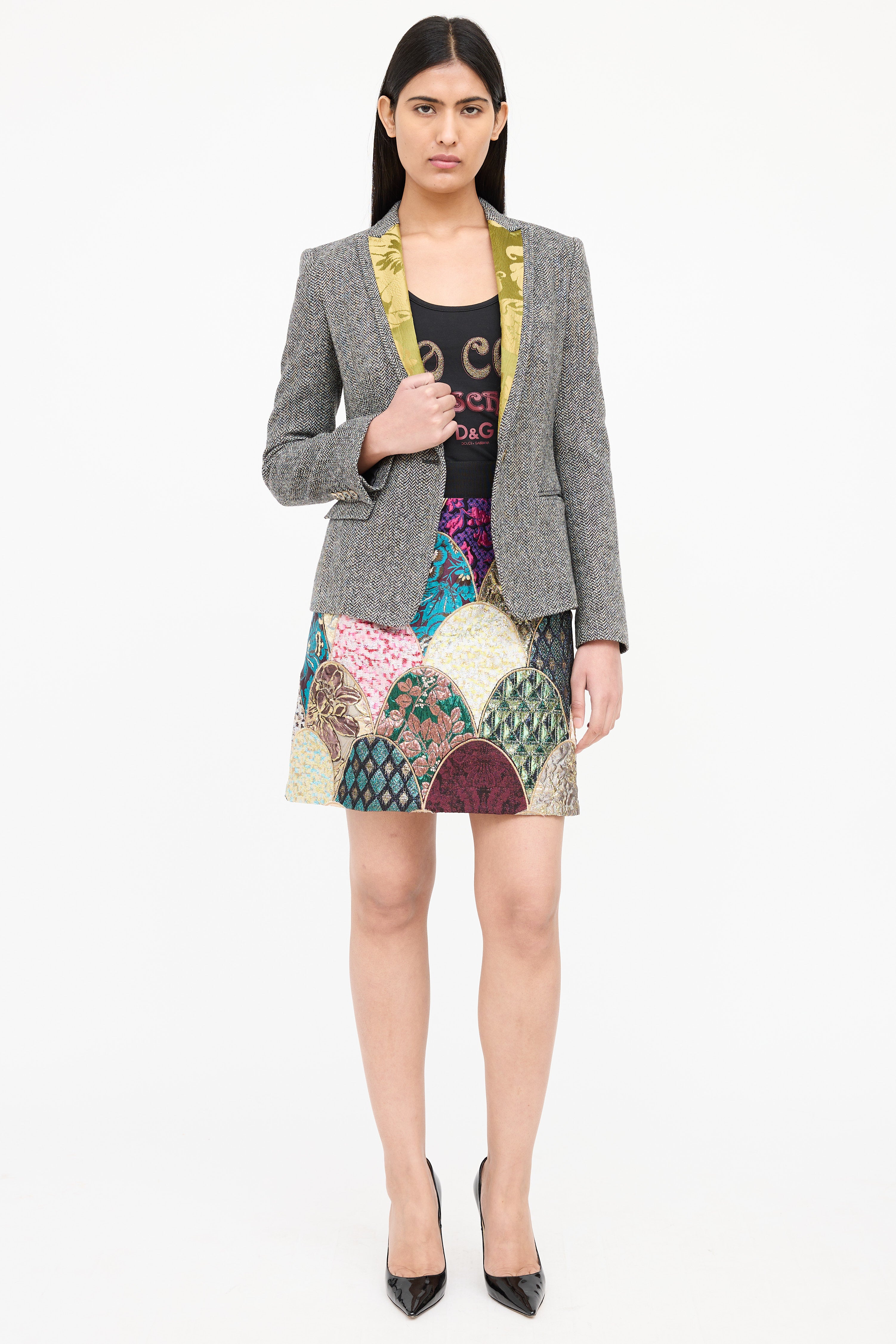 Dolce & Gabbana Wool Houndstooth Blazer