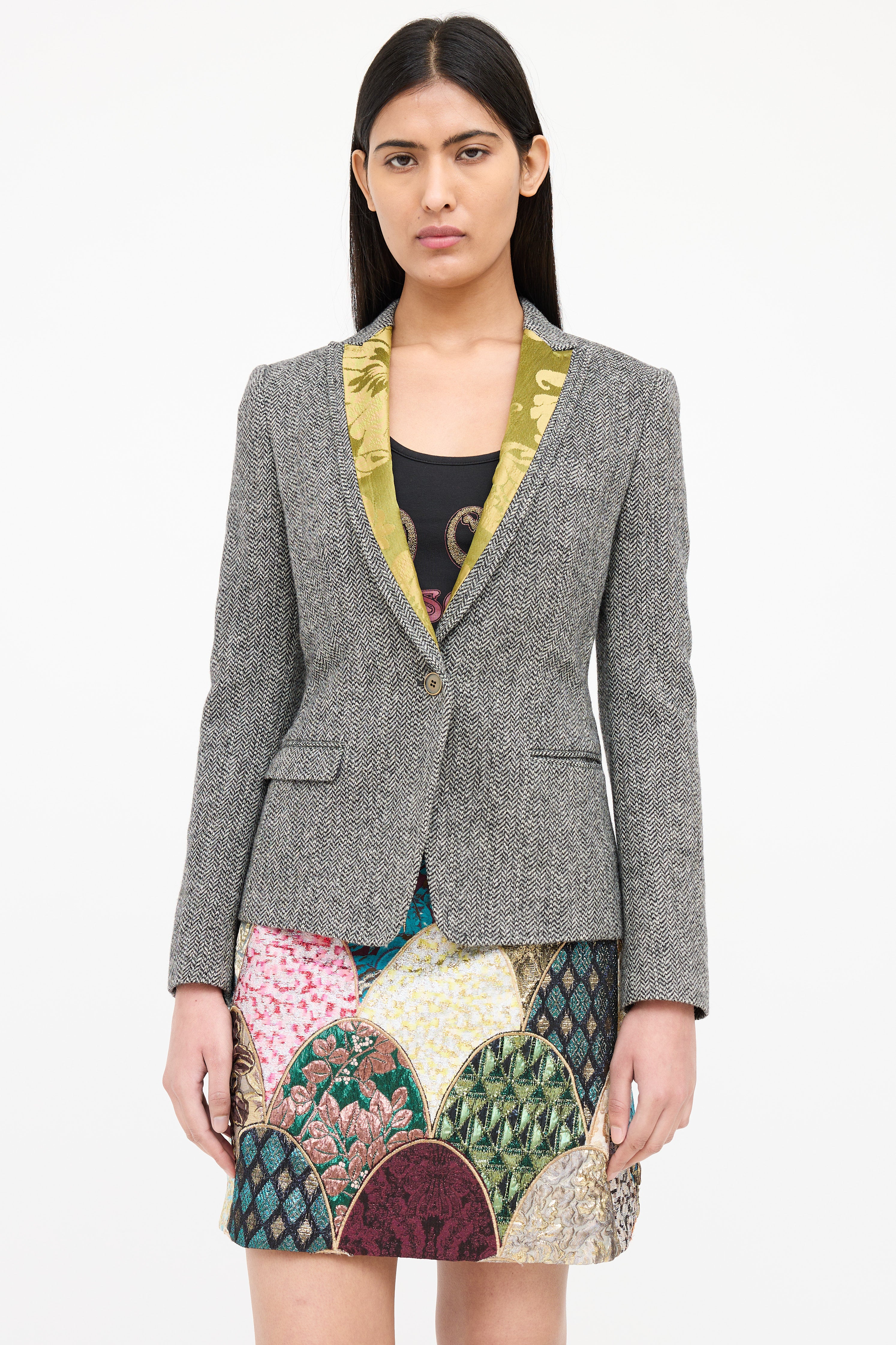 Dolce & Gabbana Wool Houndstooth Blazer