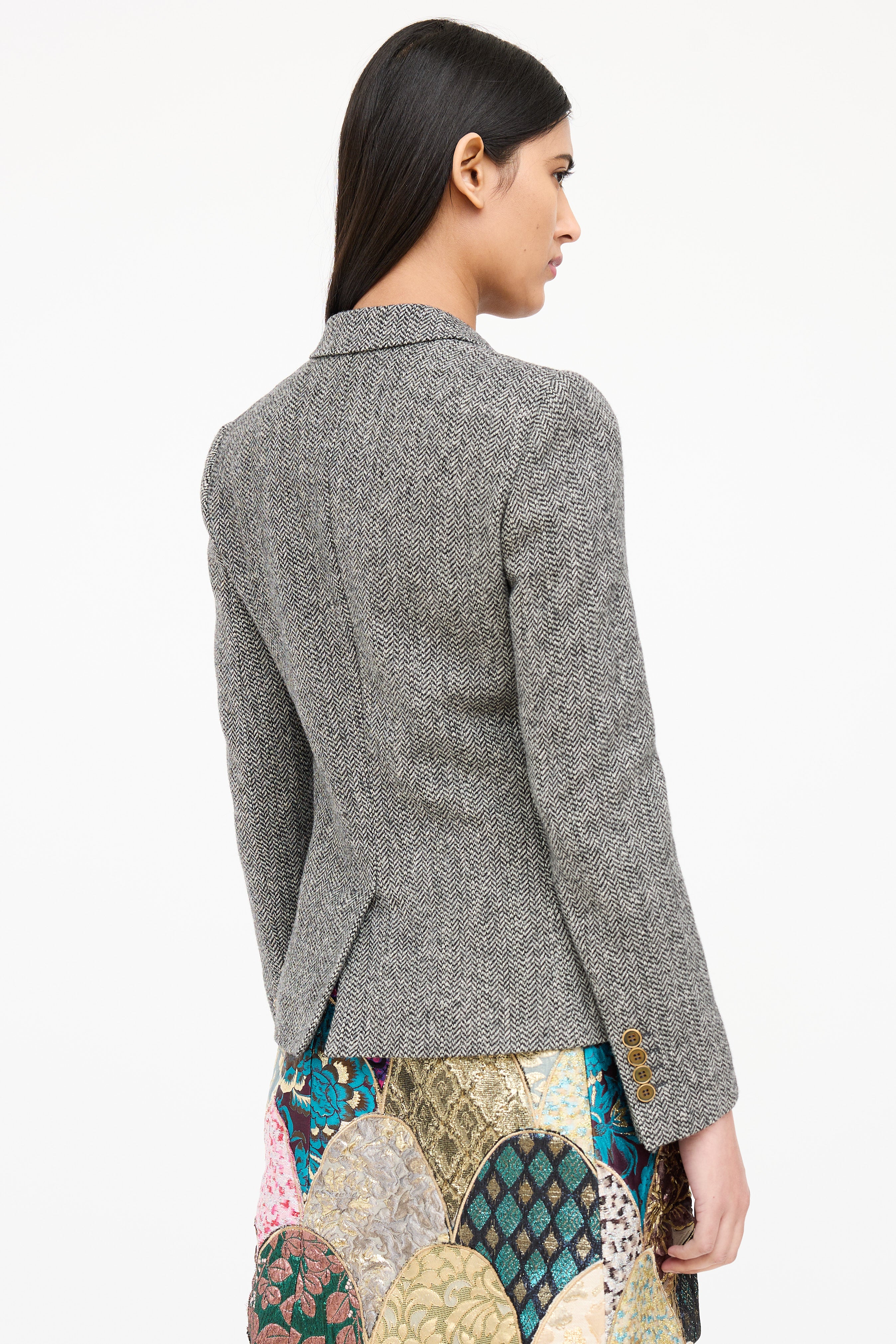 Dolce & Gabbana Wool Houndstooth Blazer