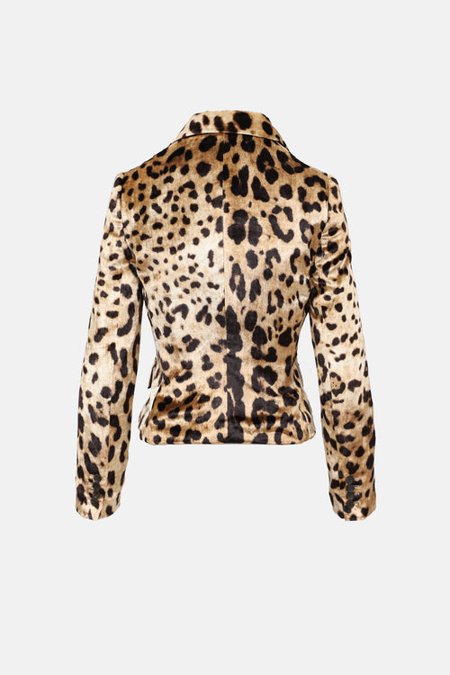 Dolce & Gabbana Velour Patterned Blazer