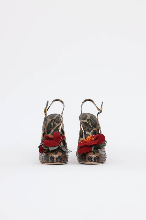 Dolce & Gabbana Python Flower Heel