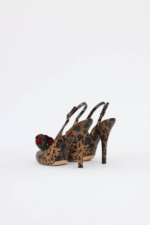 Dolce & Gabbana Python Flower Heel