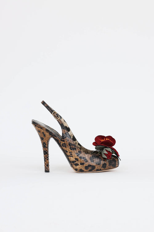 Dolce & Gabbana Python Flower Heel