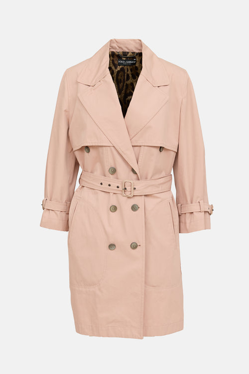 Dolce & Gabbana Double Breasted Trench Coat