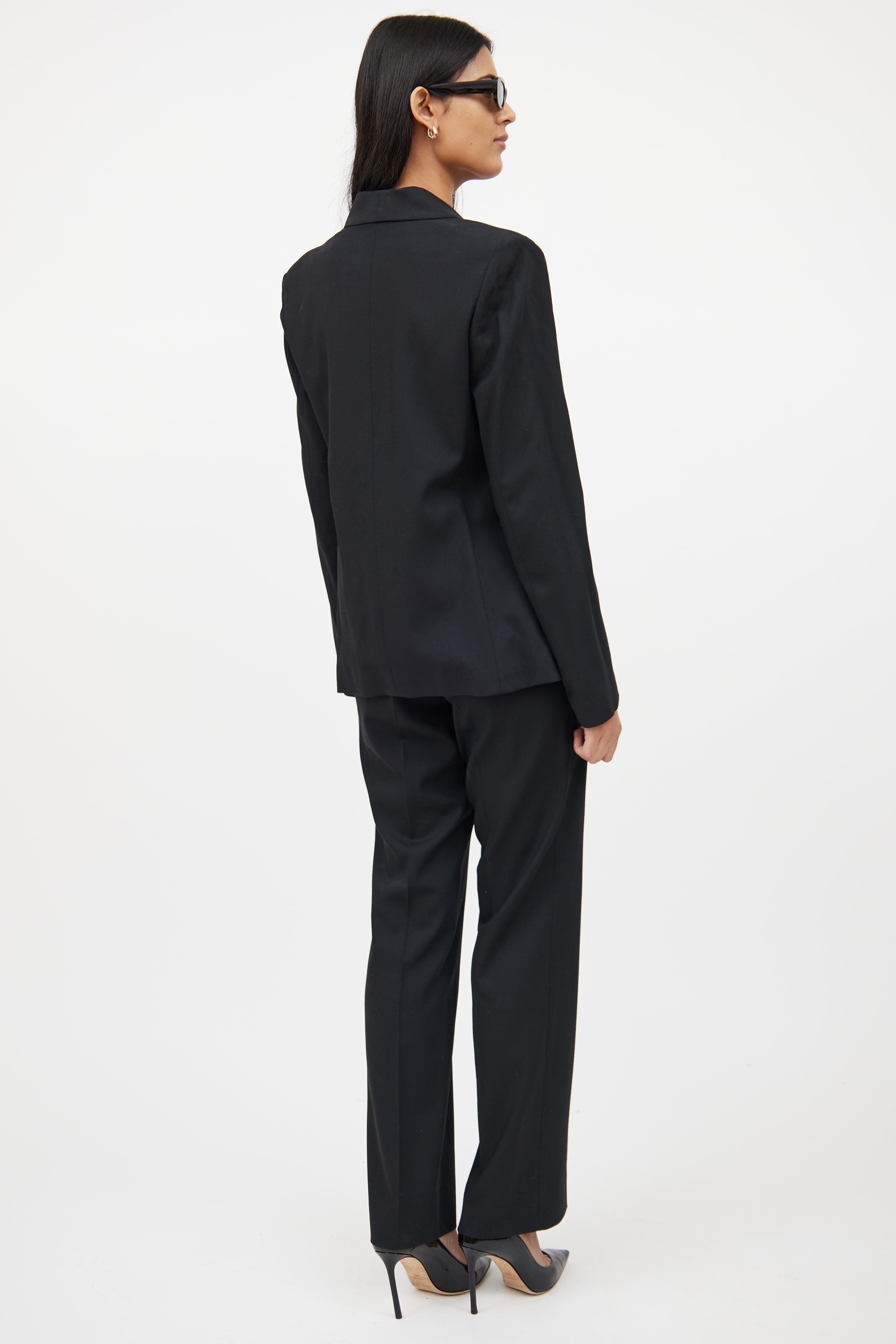 Dolce & GabbanaBlack Wool Two Piece Suit