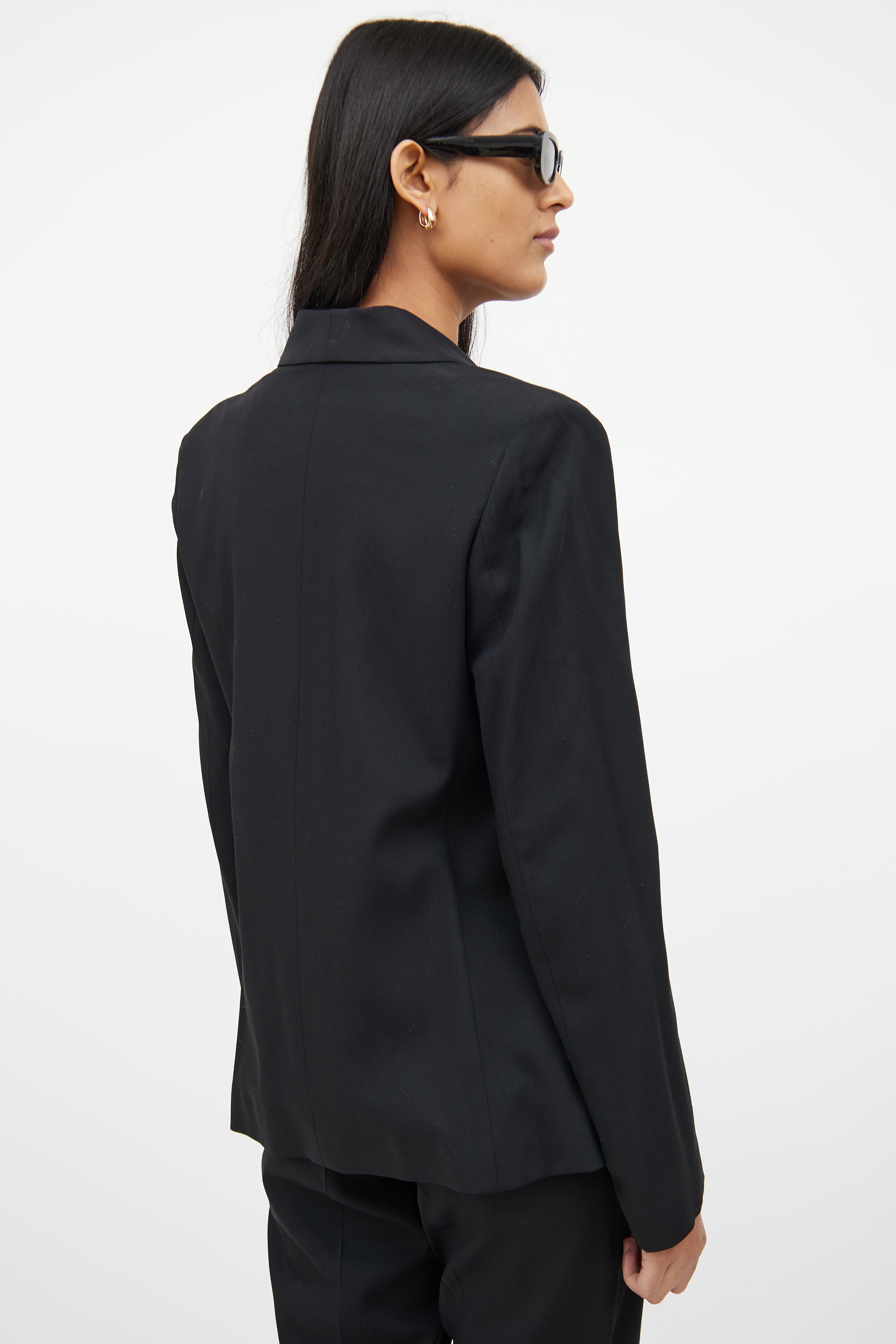 Dolce & GabbanaBlack Wool Two Piece Suit