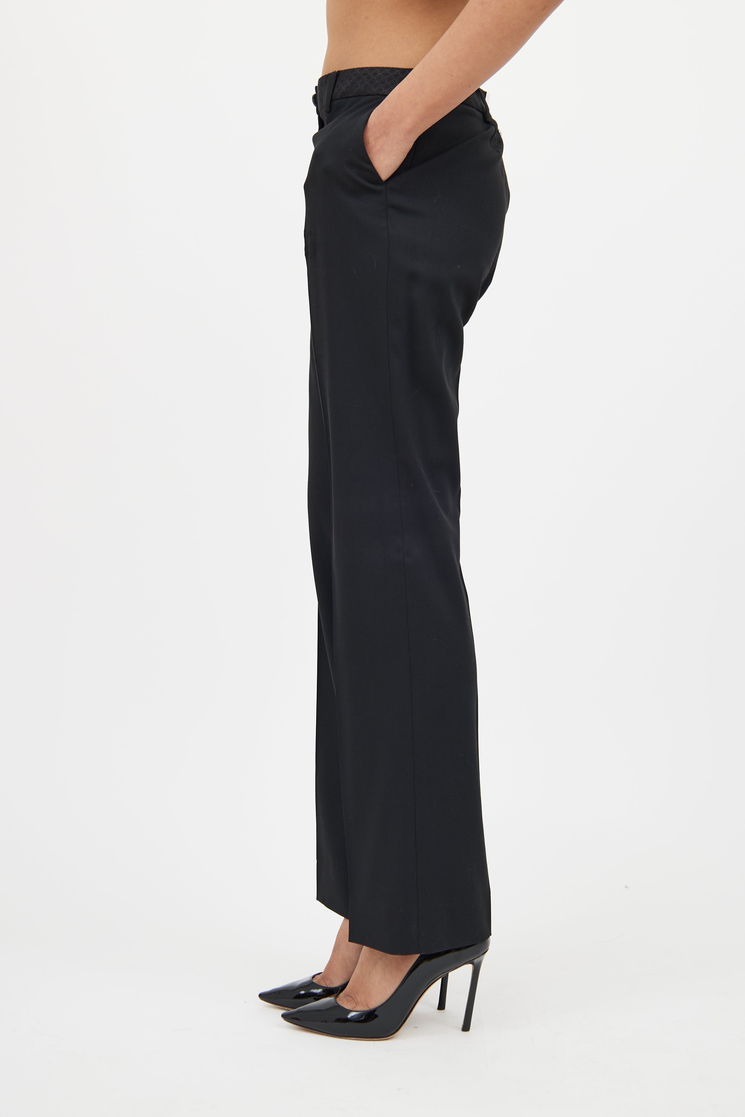 Dolce & GabbanaBlack Wool Two Piece Suit
